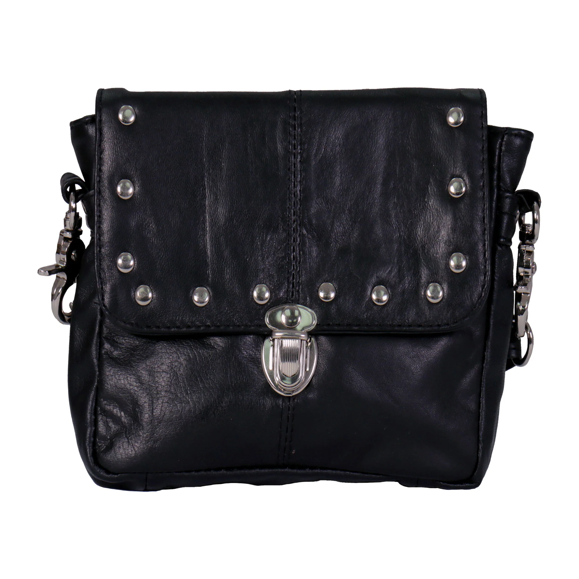 Powerful Hot Leathers CPS1010 Leather Clip Pouch with Studs Secure