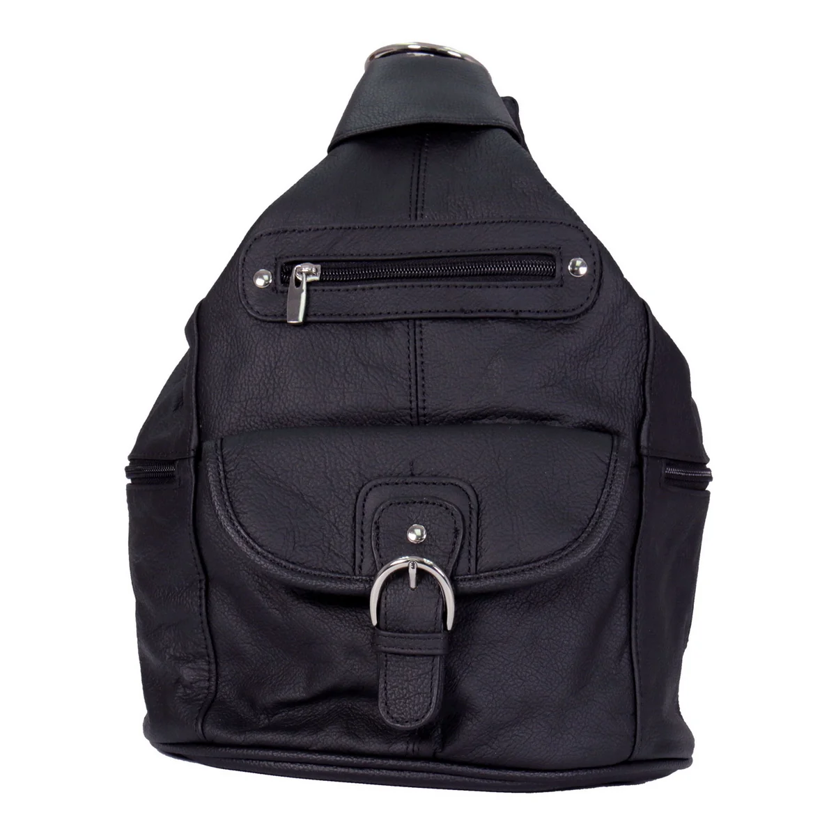 Powerful Hot Leathers BPA1011 6 Pocket Leather Backpack Purse Refined