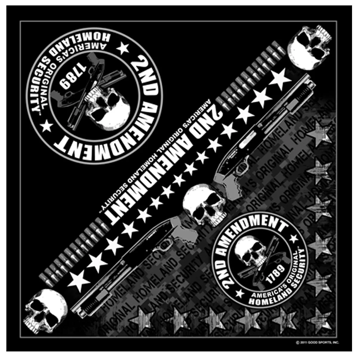 Eco-Friendly Hot Leathers BAB1051 2nd Amendment America's Homeland Security Bandana Long-Lasting