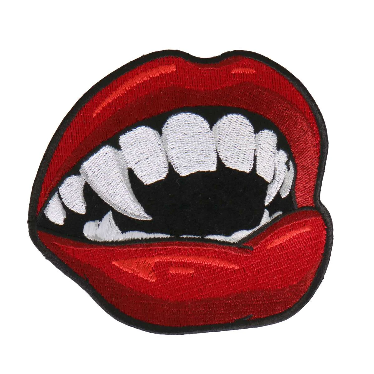 Refined Hot Leathers Vampire Fangs Embroidered 4 X4 Patch PPA8590 Fine