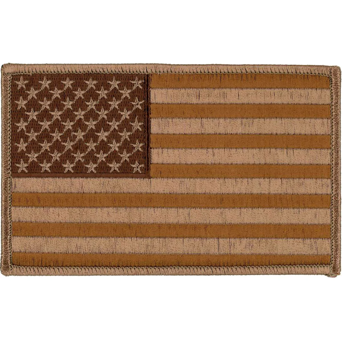 Healthy Hot Leathers PPA7032 Brown American Flag 5 Patch Trendy