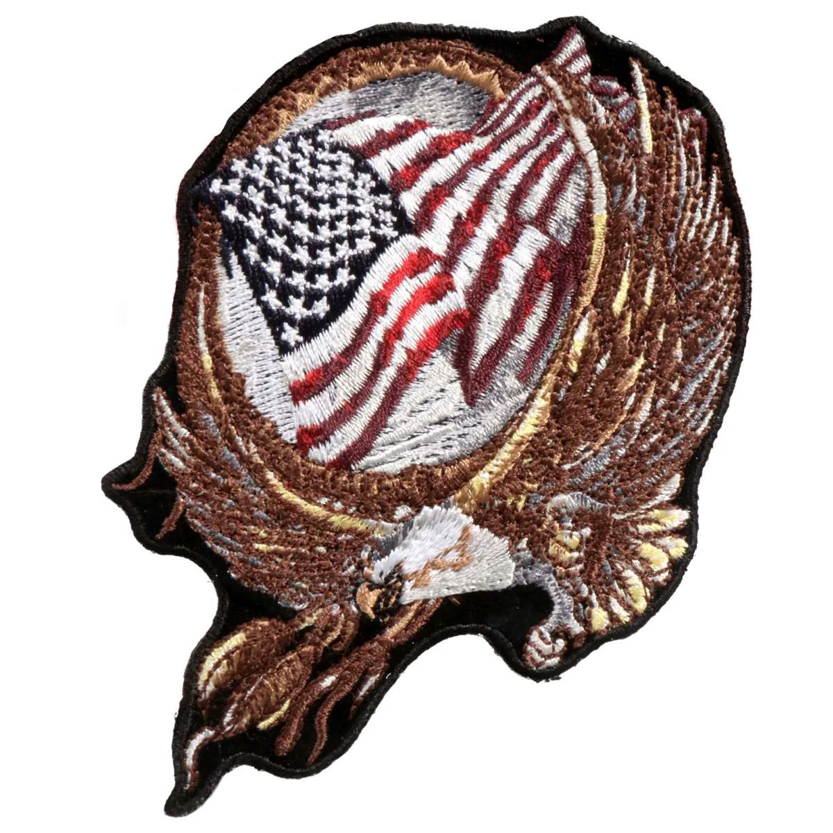 Classic Hot Leathers Hoop Eagle Patch 4 X 4 PPA9493 Convenient