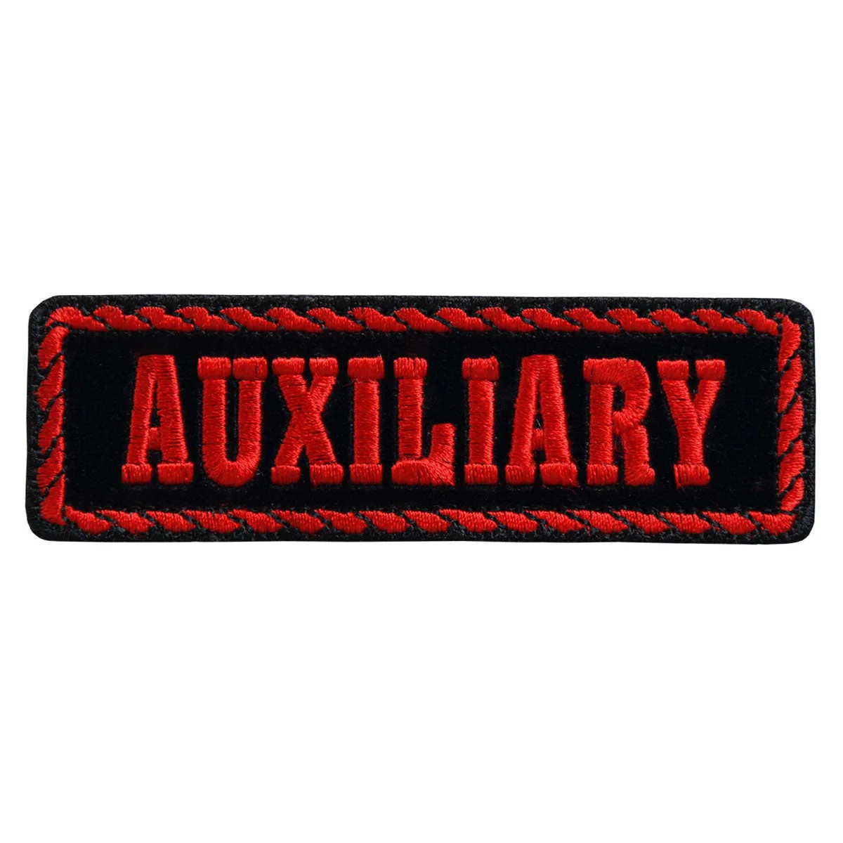 Safe Hot Leathers Red Officer Auxiliary 4 x 1 Patch PPD2022 Clean
