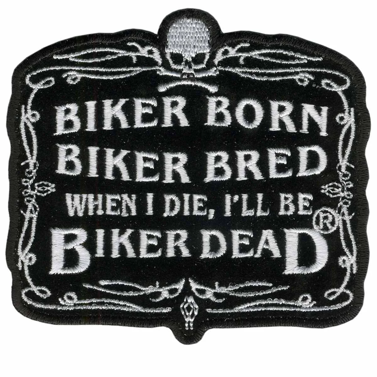 Certified Hot Leathers Biker Born 9 Patch PPA2076 Secure