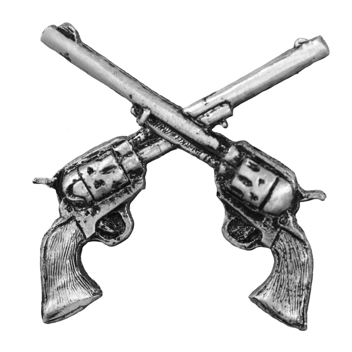 Easy-to-Use Hot Leathers Crossed Guns Pewter Pin PNA1289 Flexible