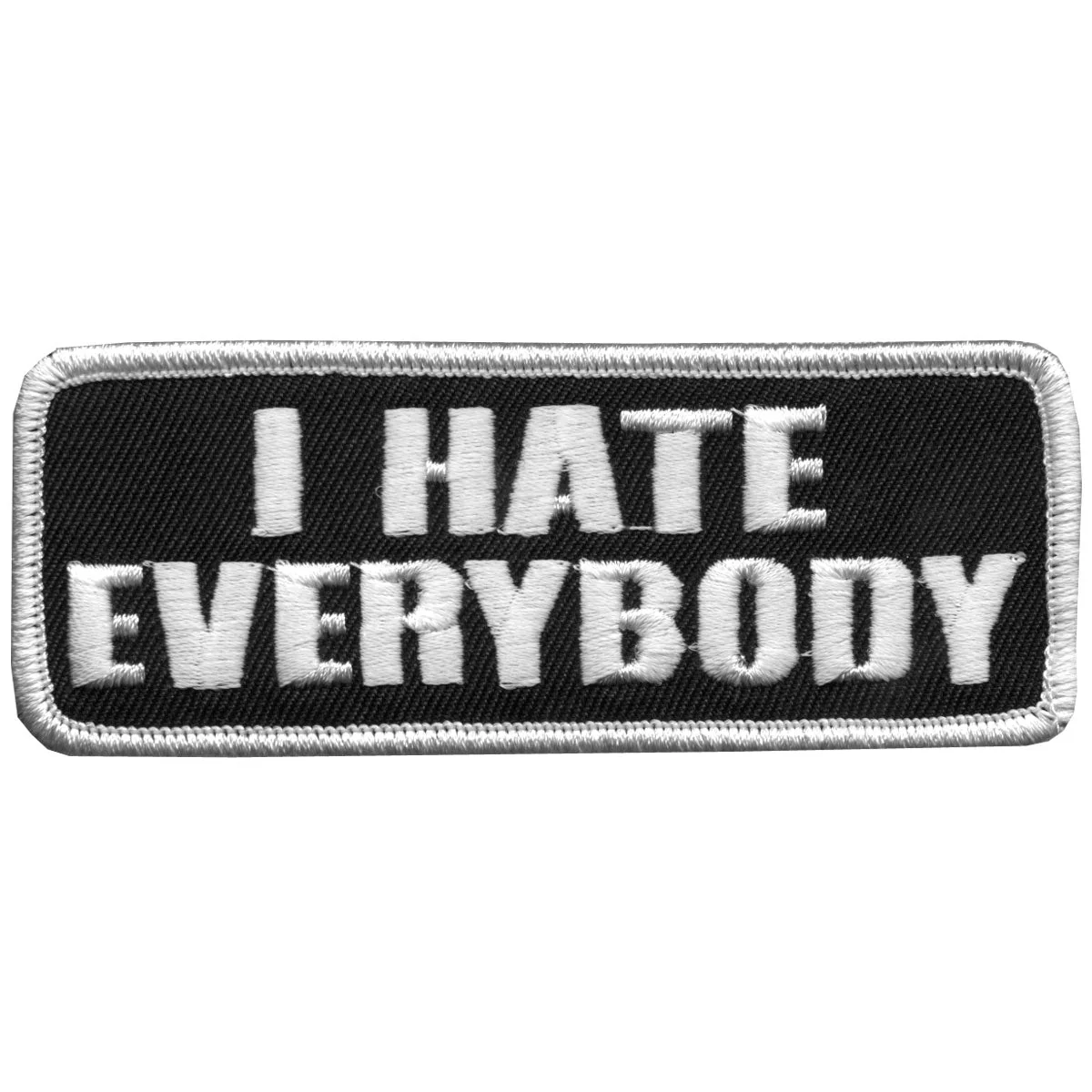 Enhanced Hot Leathers I Hate Everybody 4 x 2 Patch PPL9188 Official