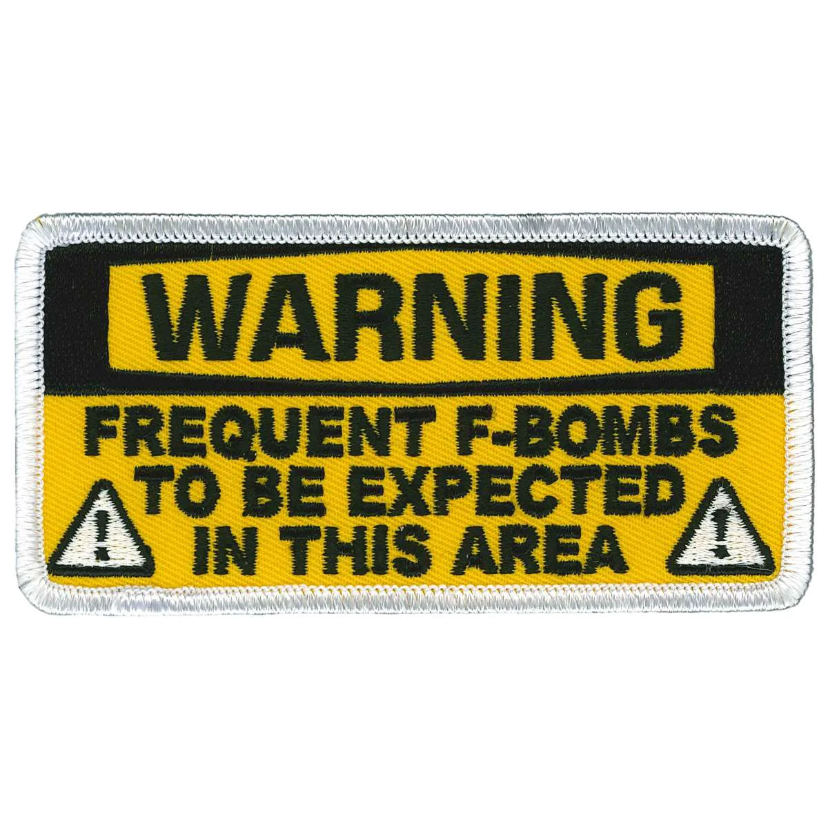 High-Performance Hot Leathers Warning F-Bombs Patch PPL9935 Eco-Friendly