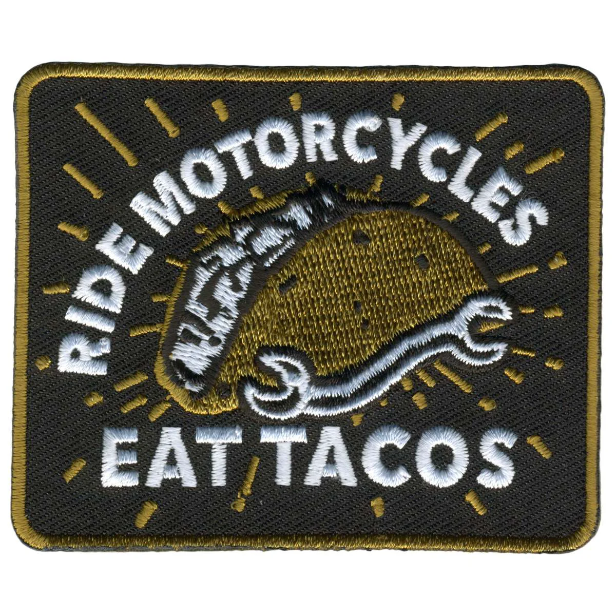 Recyclable Hot Leathers Ride Motorcycles Eat Tacos Patch PPL9941 Durable
