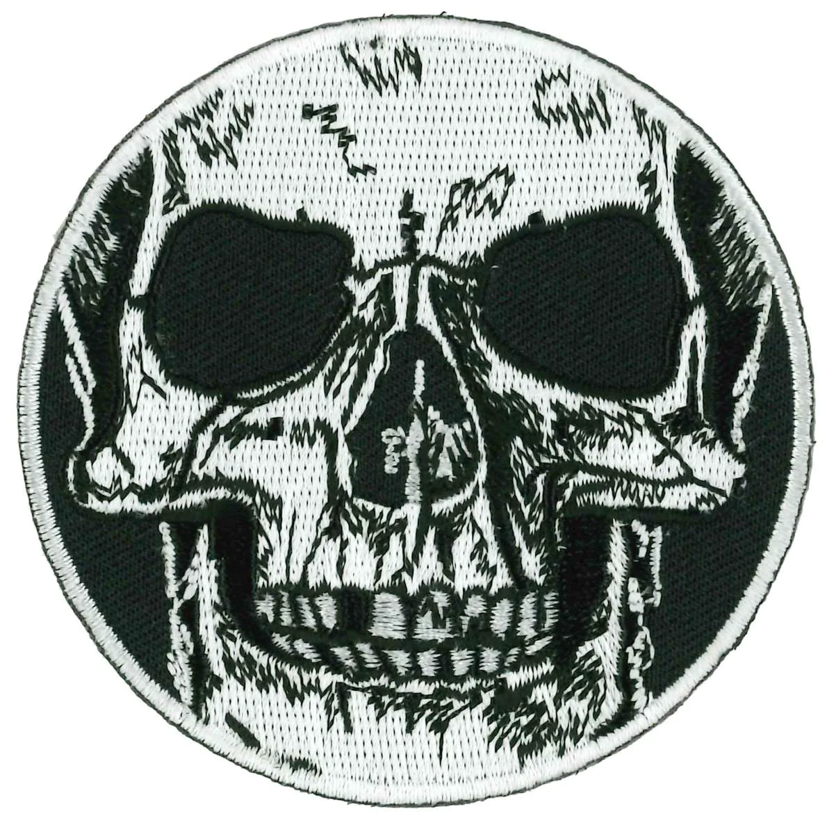 Green Hot Leathers Skull Circle Patch PPL9973 Optimized