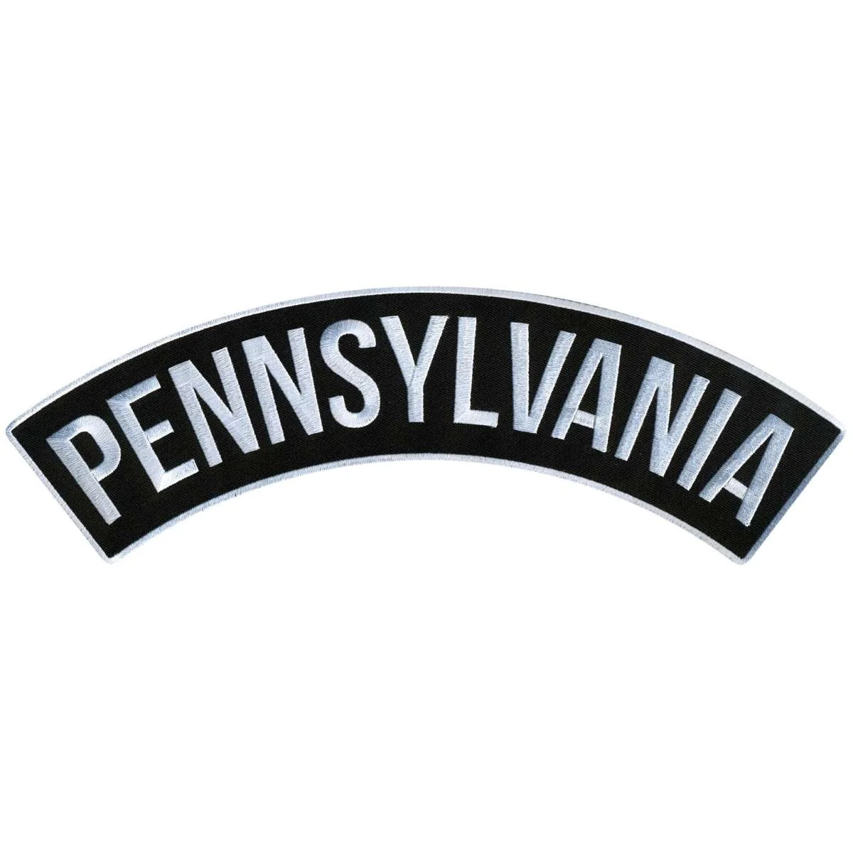 Luxury Hot Leathers Pennsylvania 12 X 3 Top Rocker Patch PPM4075 Classic