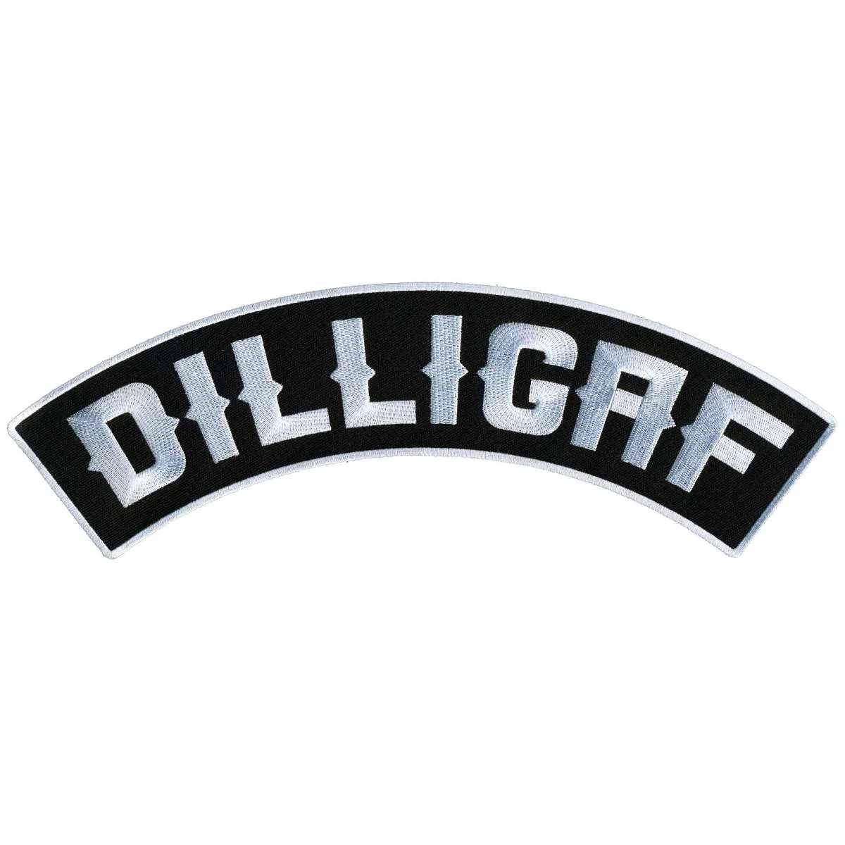Unique Hot Leathers DILLIGAF 12 X 3 Top Rocker Patch PPM4125 Convenient