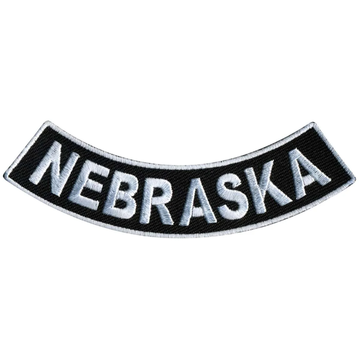 Official Hot Leathers Nebraska 4 X 1 Bottom Rocker Patch PPM5054 Environmentally Friendly