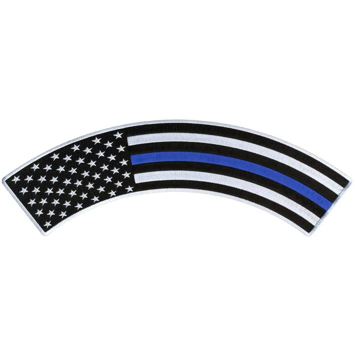 Breathable Hot Leathers Thin Blue Line 12 X 3 Top Rocker Patch PPM4157 Crafted