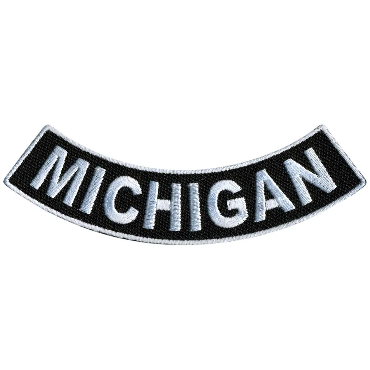 Healthy Hot Leathers Michigan 4 X 1 Bottom Rocker Patch PPM5044 Exclusive