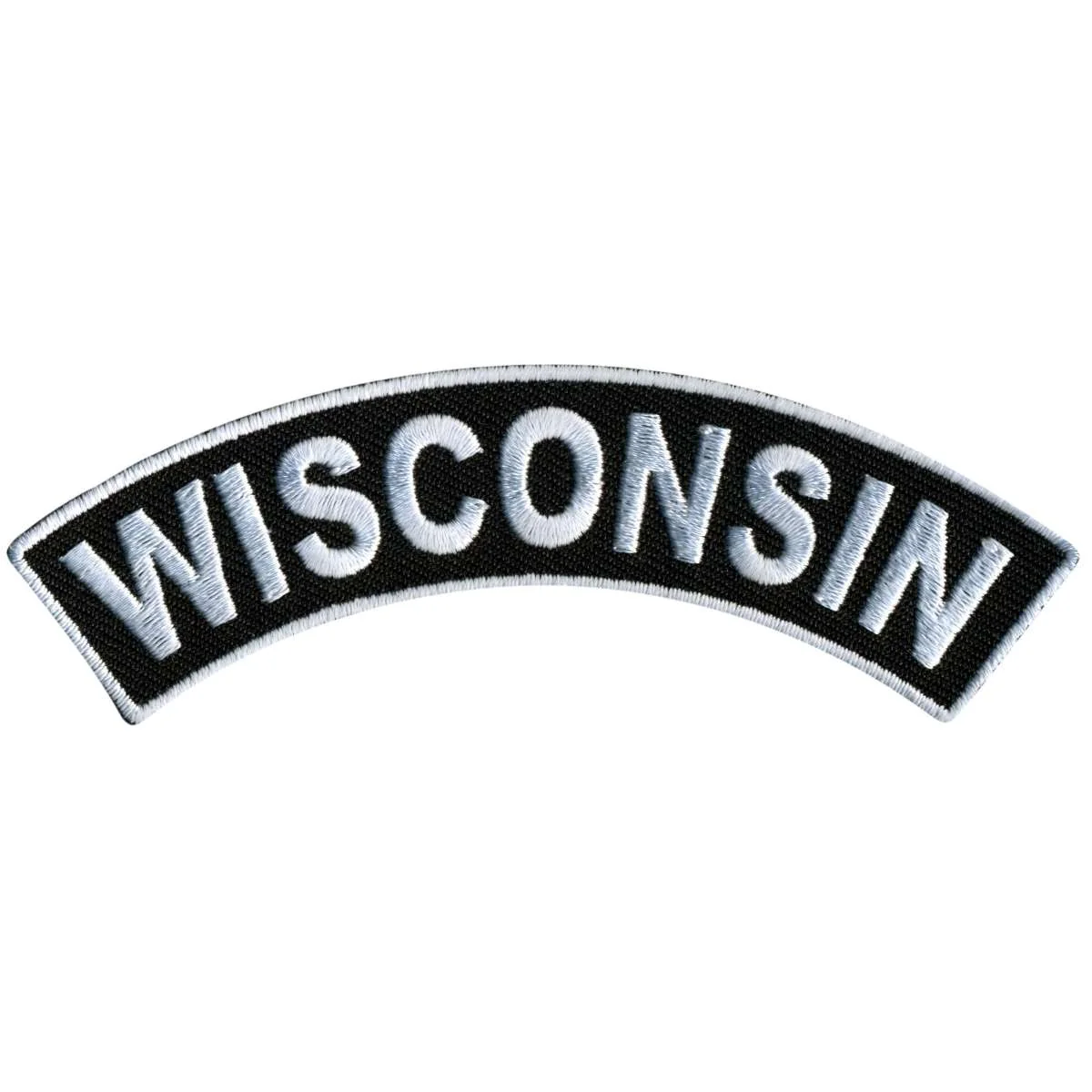 Breathable Hot Leathers Wisconsin 4 X 1 Top Rocker Patch PPM4098 Fast
