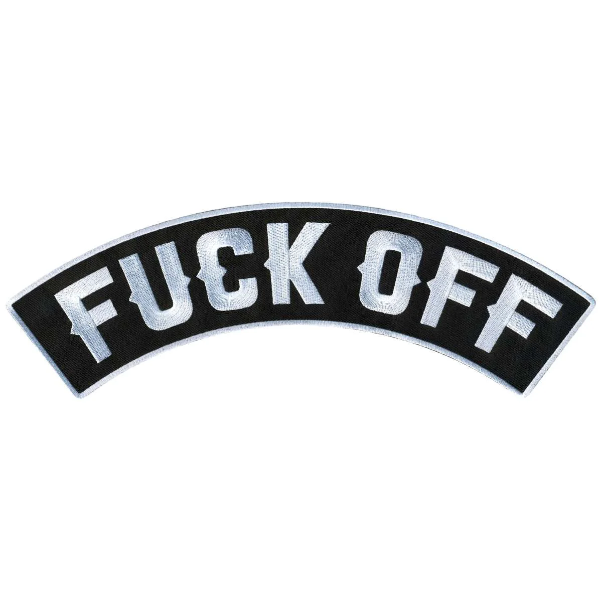 Efficient Hot Leathers Fuck Off 12 X 3 Top Rocker Patch PPM4193 Secure