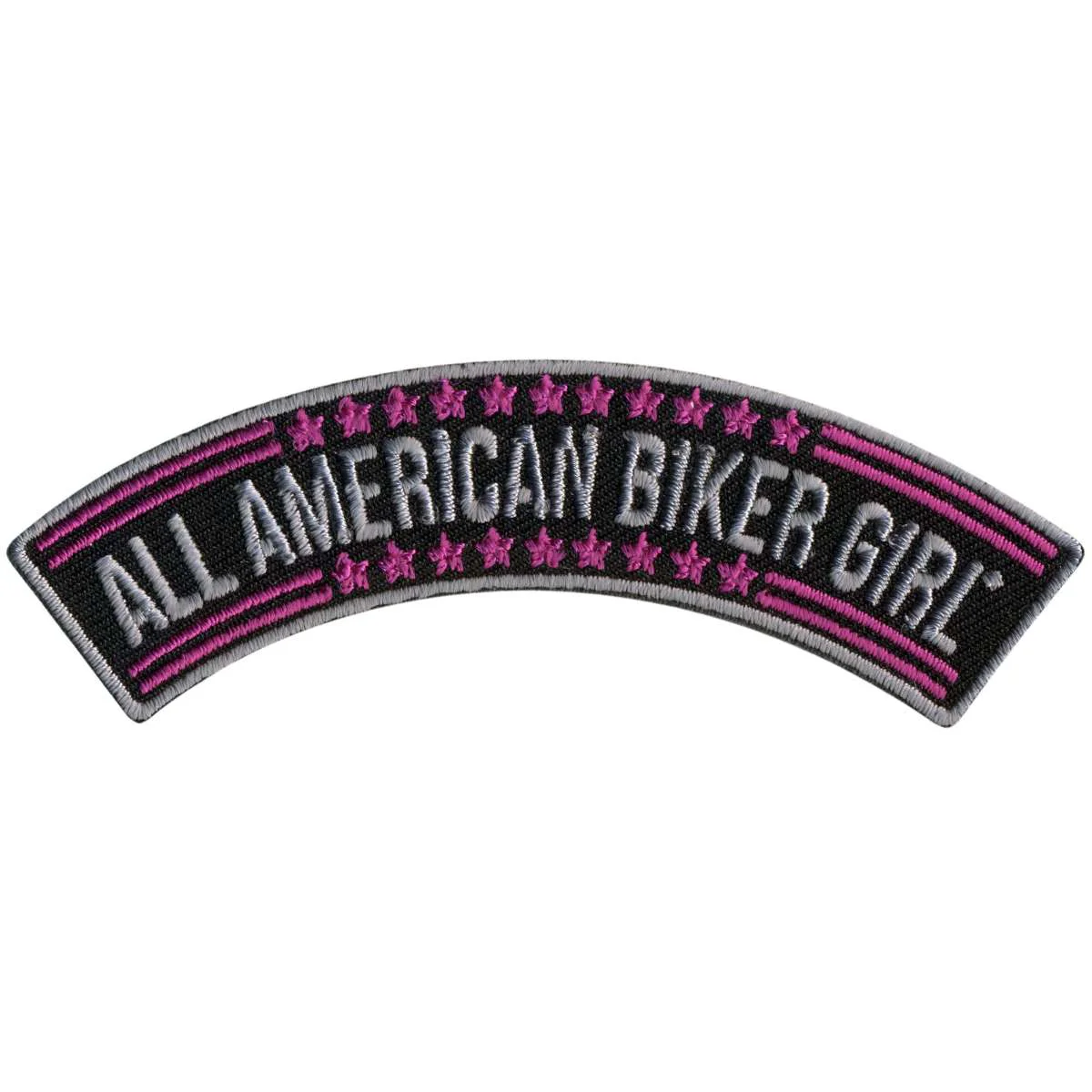 Traditional Hot Leathers All American Biker Girl 4 X 1 Top Rocker Patch PPM4104 Durable