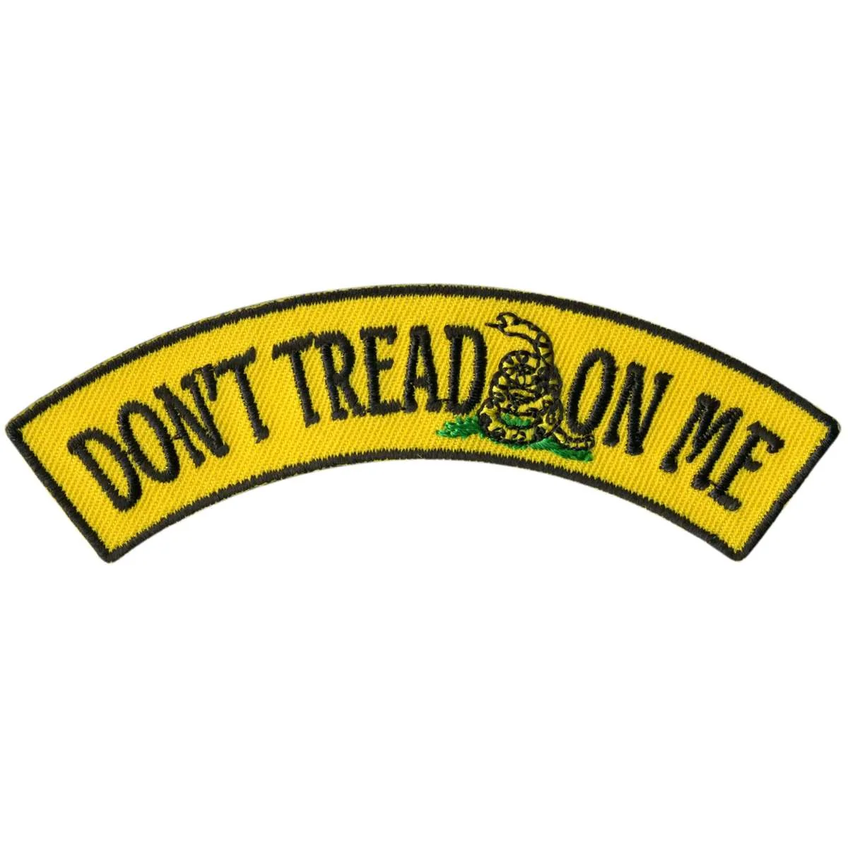 Traditional Hot Leathers Don't Tread On Me 4 X 1 Top Rocker Patch PPM4128 Responsible