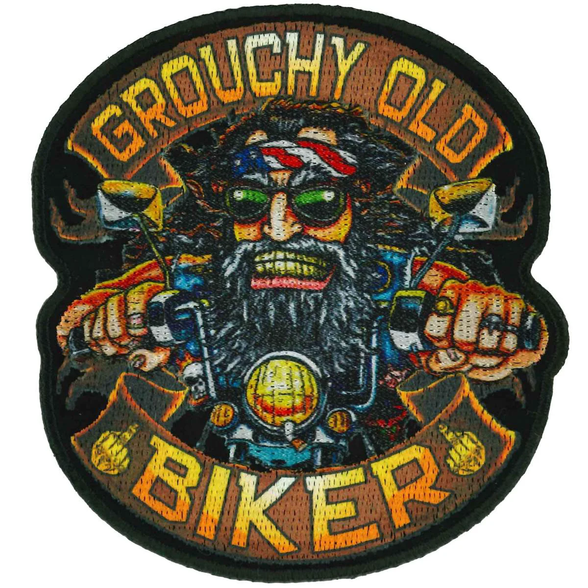 Environmentally Friendly Hot Leathers Grouchy Old Biker Patch 3.5 PPQ2073 Sophisticated