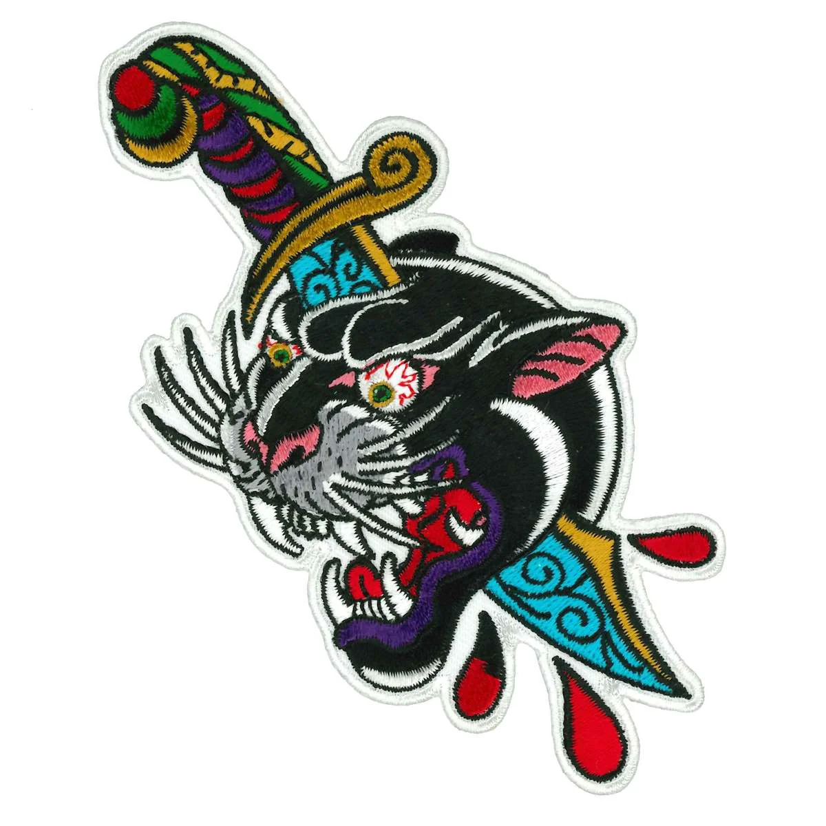 Fine Crafted Hot Leathers 8 Panther Knife Tattoo Patch PPQ2178 Comfortable