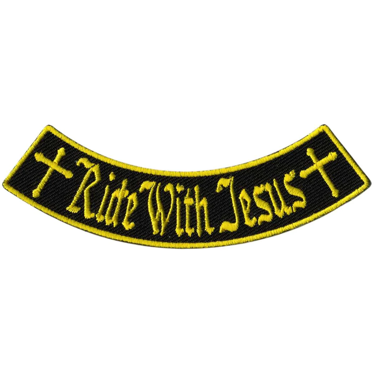 Original Design Hot Leathers Ride With Jesus 4 X 1 Bottom Rocker Patch PPM5206 Effective