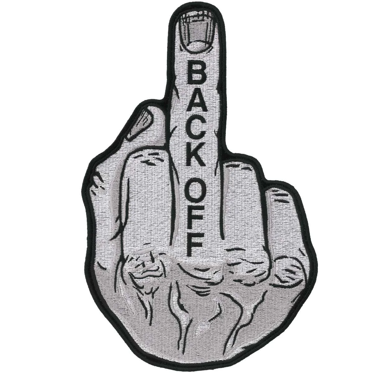Easy-to-Use Hot Leathers Back Off Middle Finger 10 Patch PPQ1019 Reliable