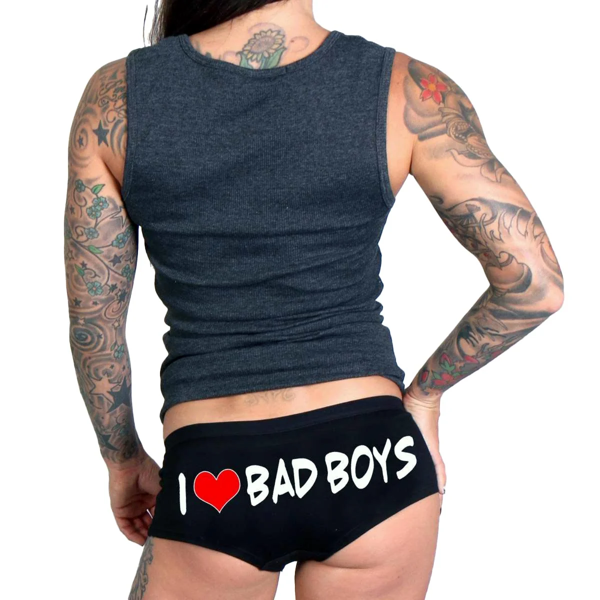 Healthy Hot Leathers I Love Bad Boys Boy Shorts PTB7476 Organic