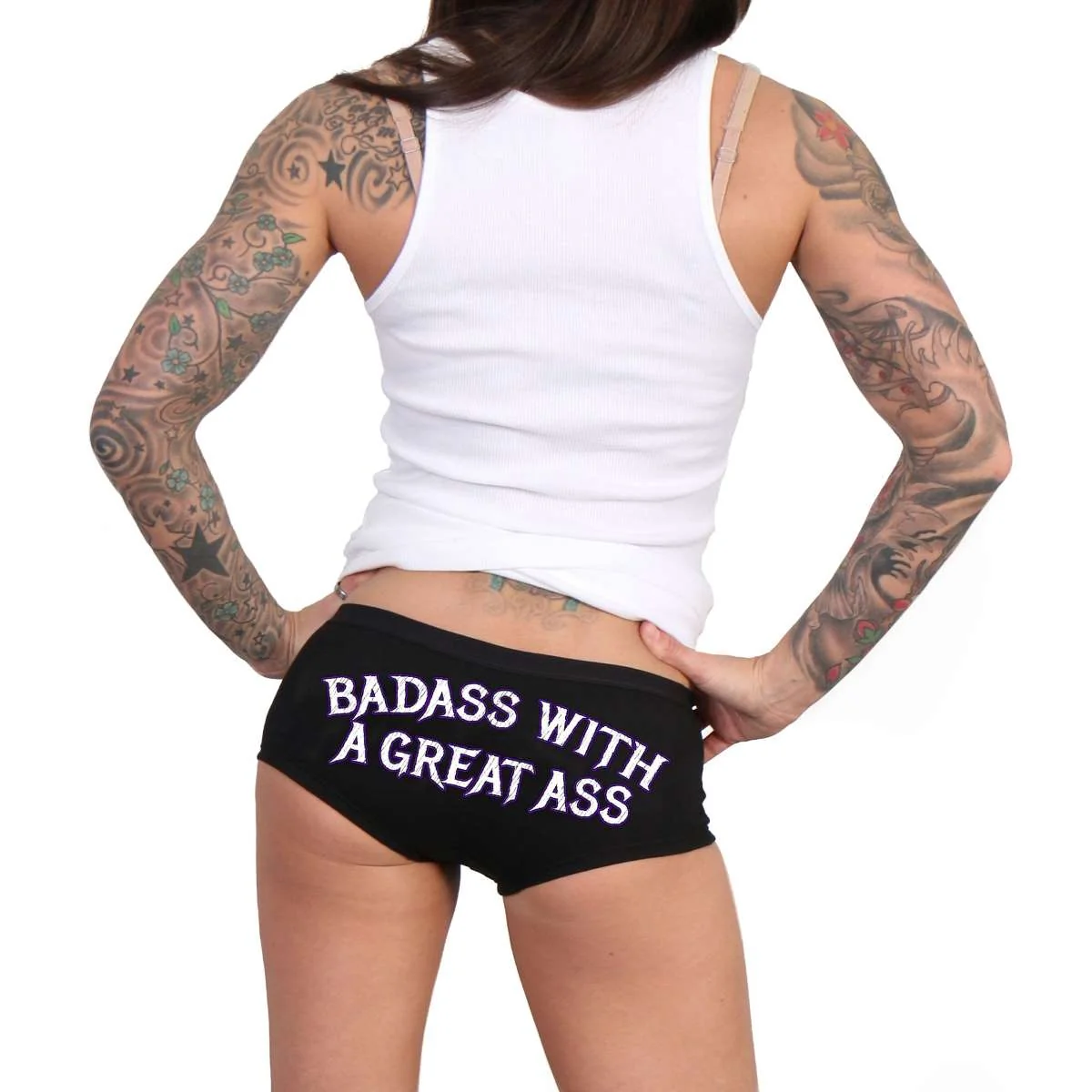Convenient Hot Leathers Ladies Badass Boy Shorts PTB7579 Minimalist
