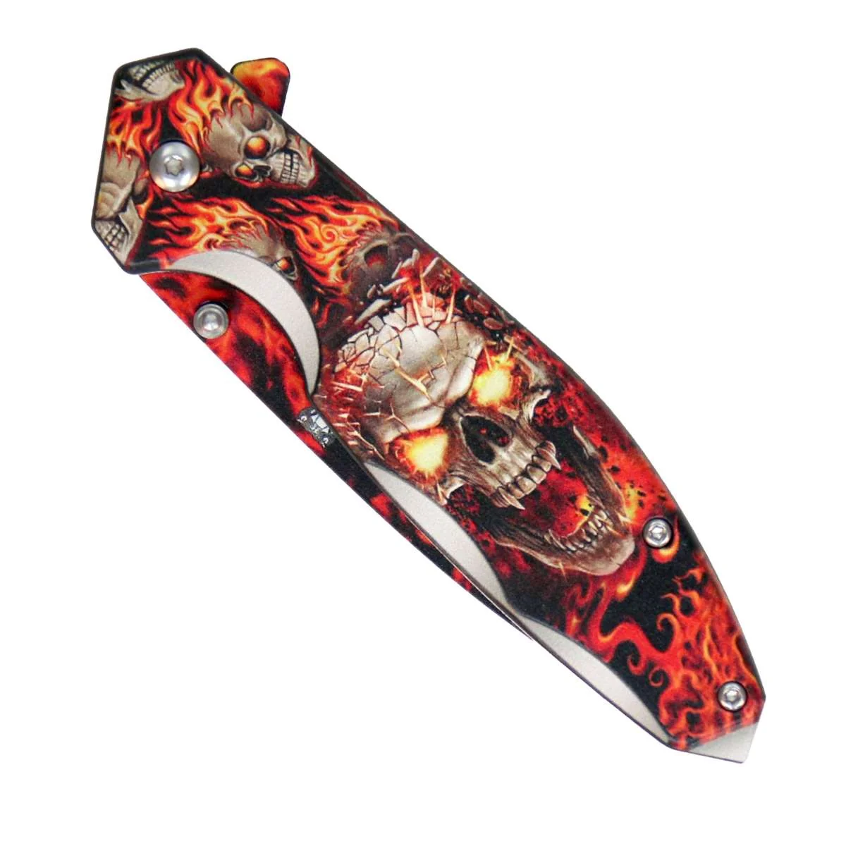 Dependable Hot Leathers Fire Skulls Knife KNA1178 Next-Generation