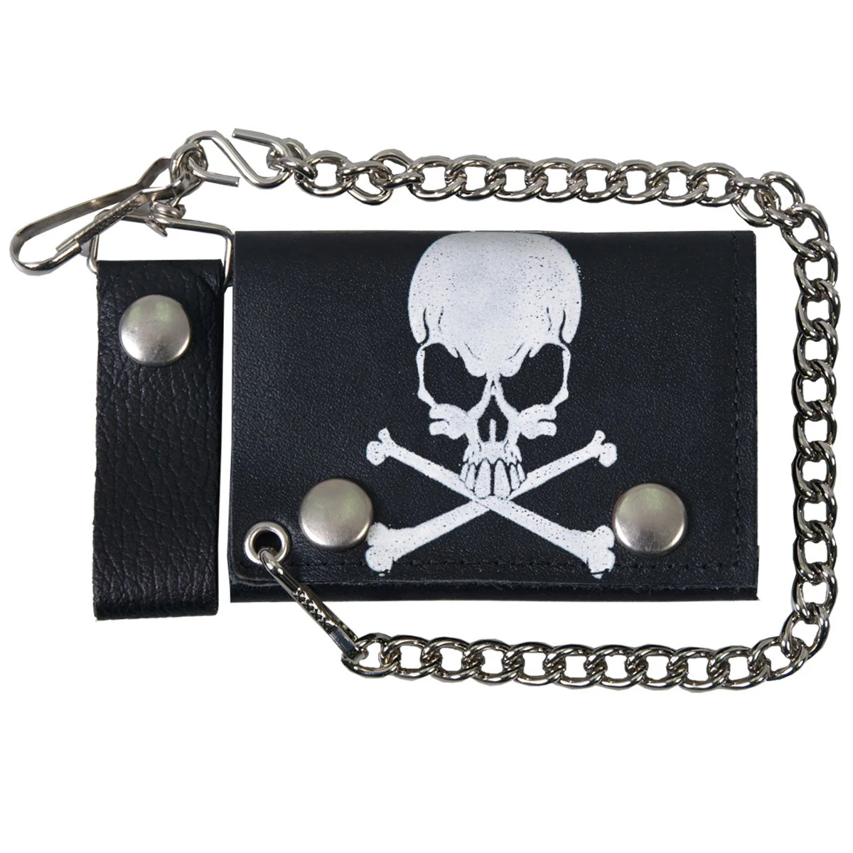 World-Class Hot Leathers Skull and Crossbones Wallet WLB1012 Sophisticated