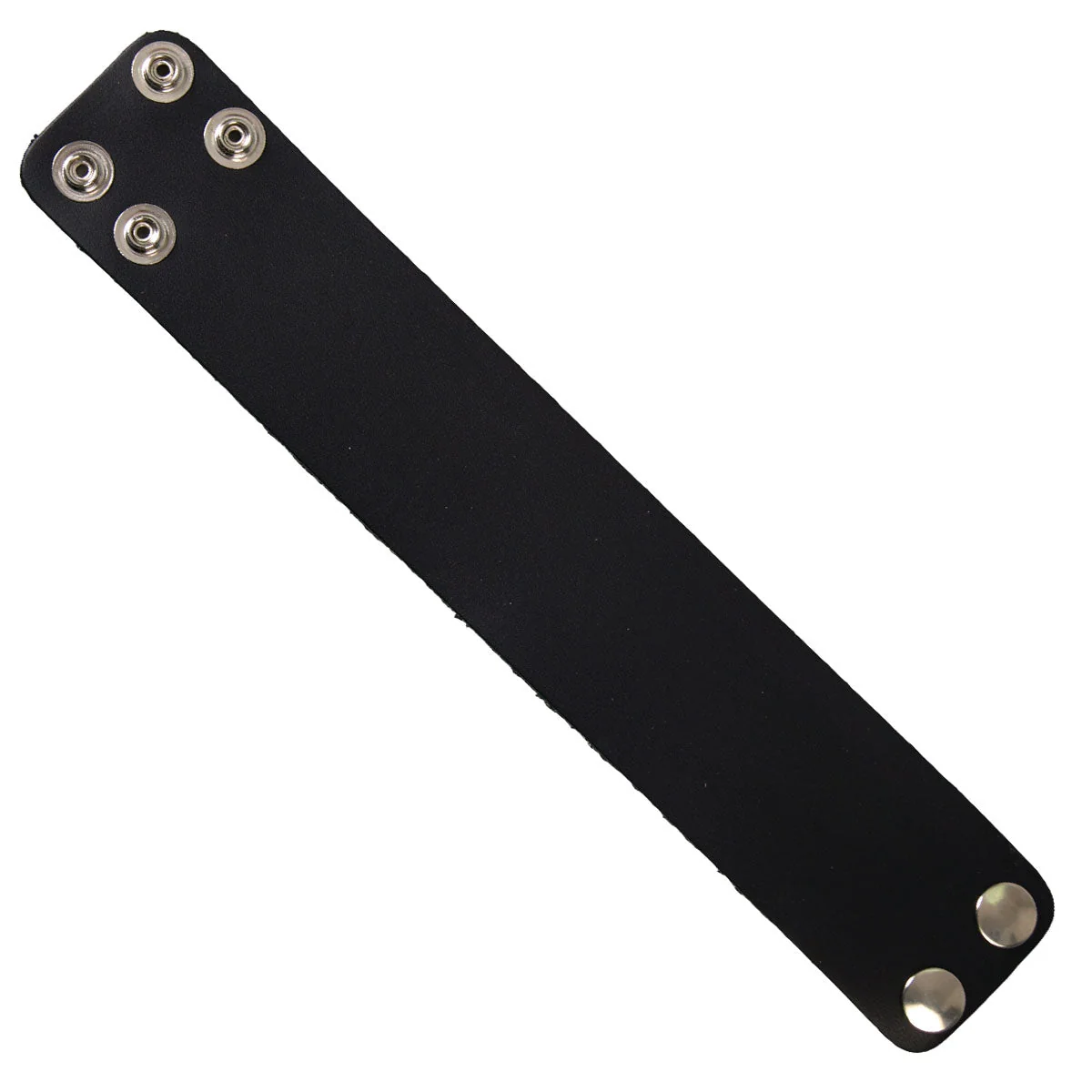 Safe Hot Leathers Black 1.75 Plain Leather Wristband WBA1009 Top-Quality