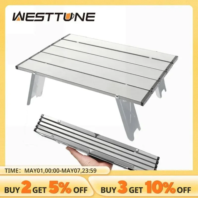 Specialty West Tune Mini Ultralight Aluminum Alloy Roll-Up Camping Table – 10kg Load Oxford Carry Bag 4 Colors Carefully Designed