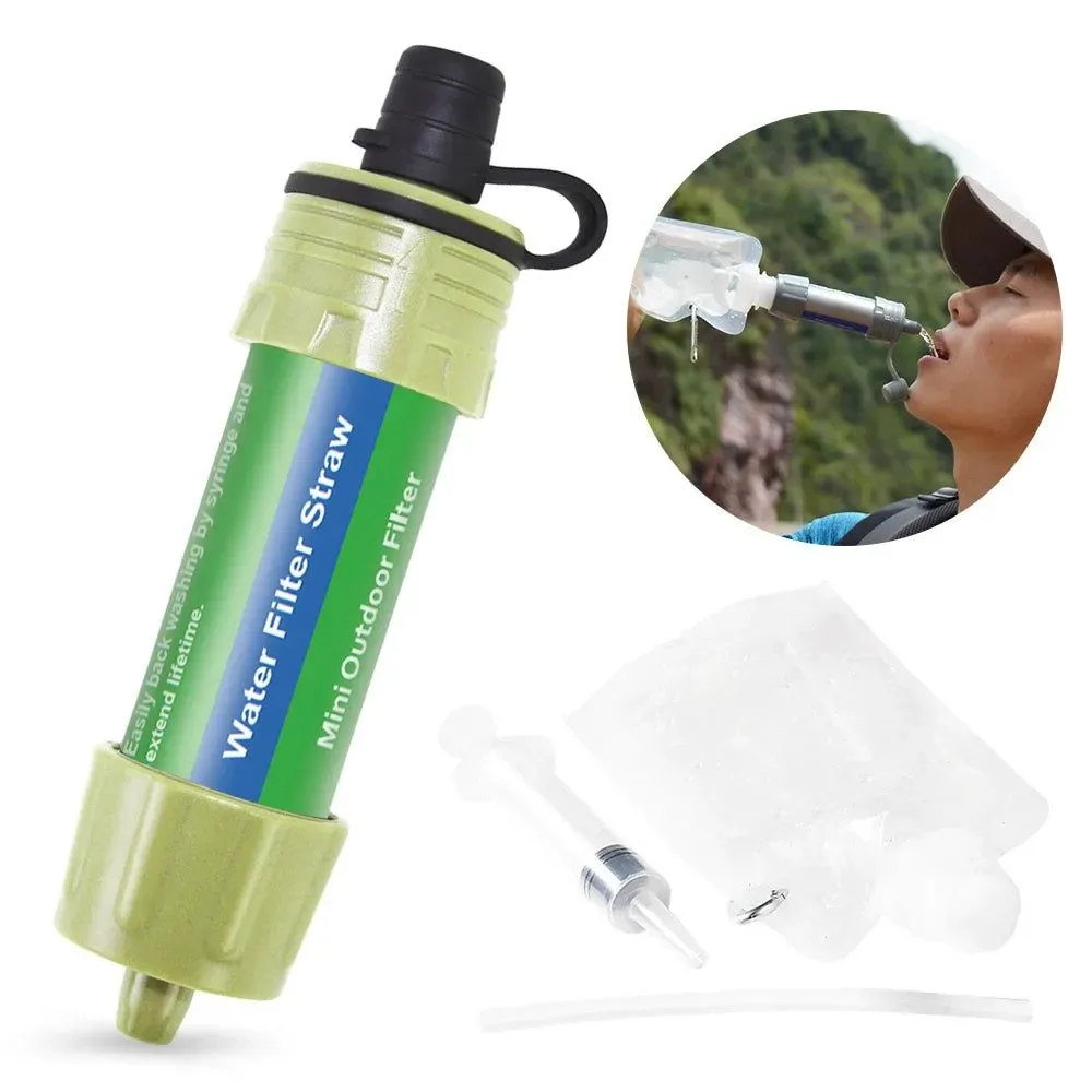 Modern Outdoor Survival Mini Water Filter Straw – 0.01 Micron Emergency Purifier 1000L Capacity for Camping Hiking Top-Quality