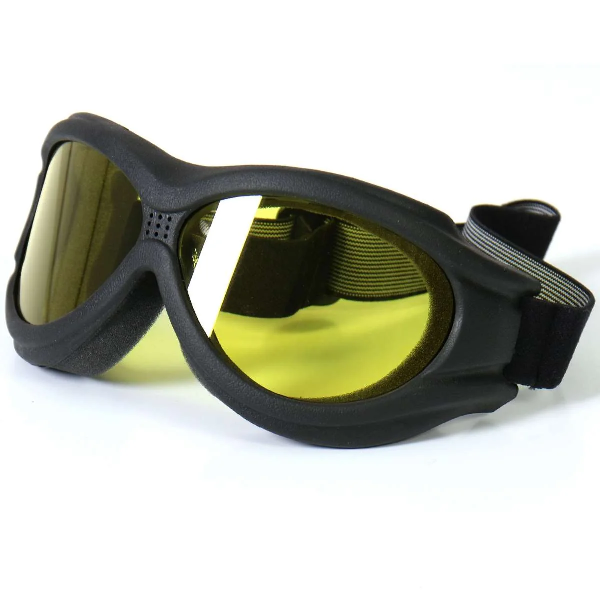 Classic Hot Leathers Big Ben Goggles with Yellow Lenses SGG1003 Convenient