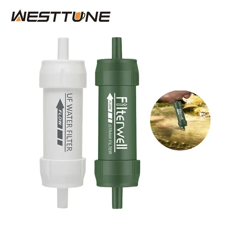 Genuine Outdoor Mini Water Filter Straw – 0.01 Micron Backflush Purifier for Camping Hiking Emergency Water Purification Breathable