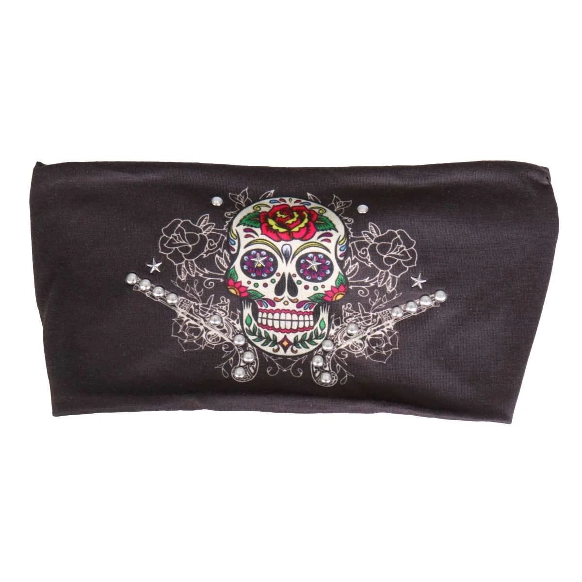 Smart Hot Leathers Sugar Skull Guns EZ Band RWD1003 Selected