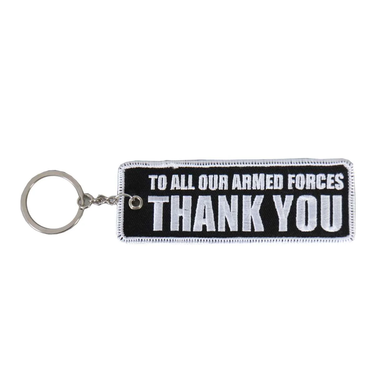 Optimized Hot Leathers Too All Our Armed Forces Thank You Embroidered Key Chain KCH1008 Unique