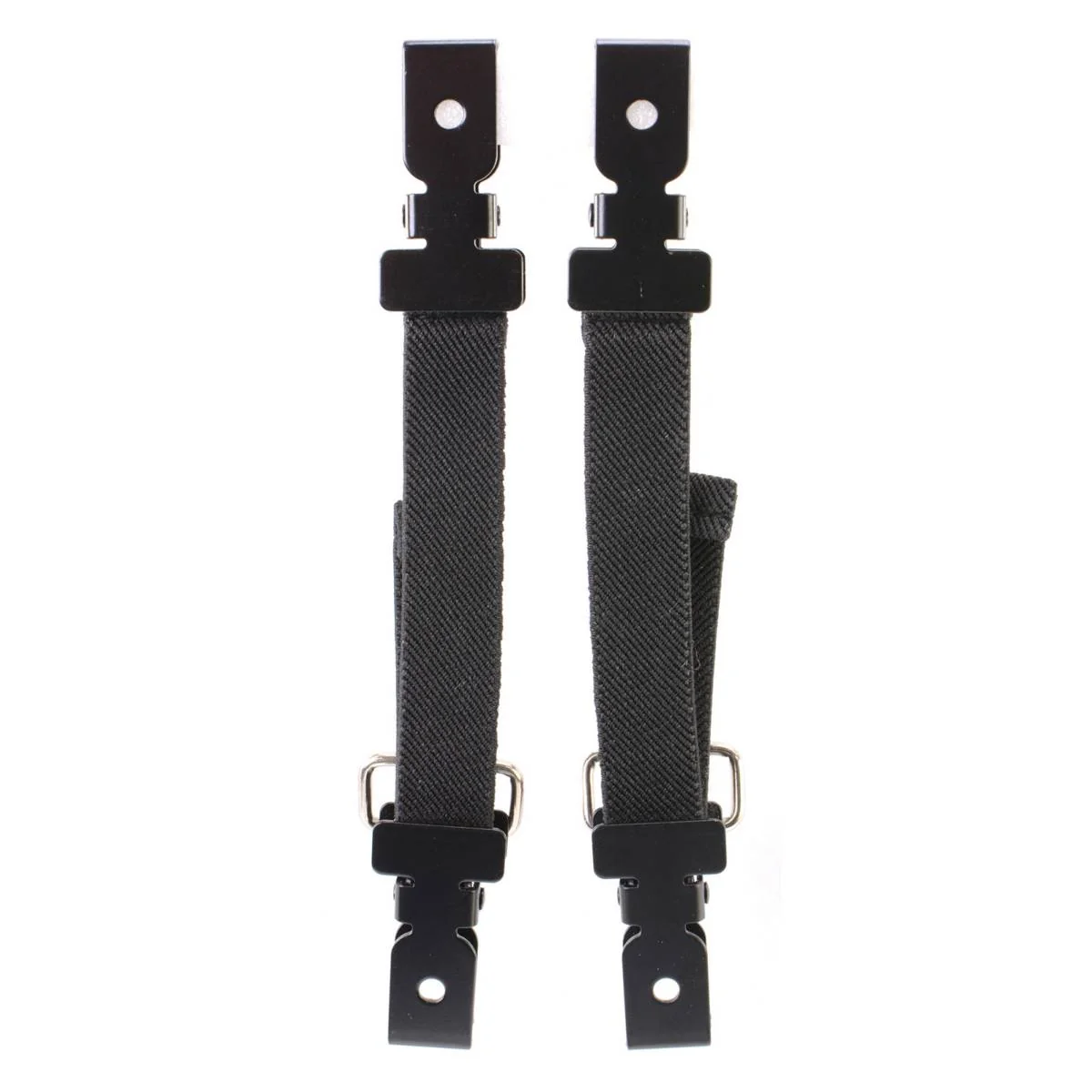 First-Class Milwaukee Leather MLA4010 Motorcycle Biker Plain Black Elastic Bungee Clips for Chaps or Pants Set of 2 Long-Lasting