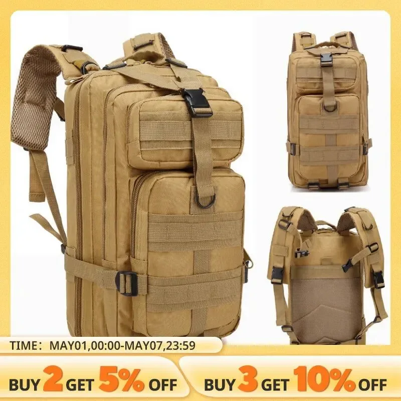 Smart 30L Military Tactical Backpack – Camouflage Nylon 3P Pack for Climbing Hunting Fishing Hiking Organic