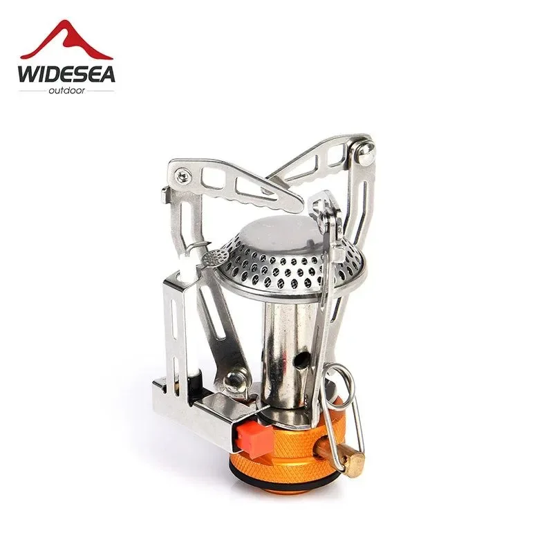 Detailed Widesea Camping Gas Stove Heater - Foldable One-piece Burner for Outdoor Cooking Solid