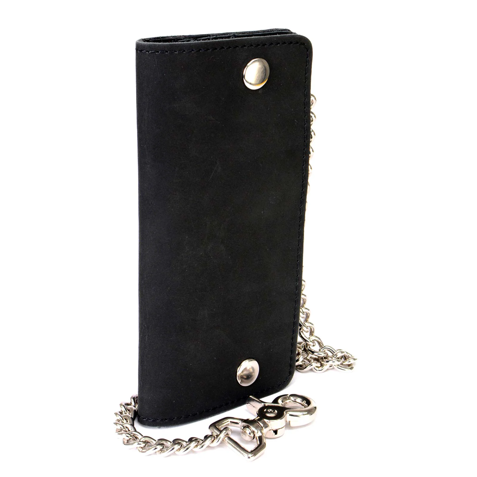 Pure Milwaukee Leather MLW7893 Men's 7 Leather Bi-Fold Biker Wallet w Multiple Storage and Swivel Trigger Clip Anti-Theft Stainless Steel Chain Artisan