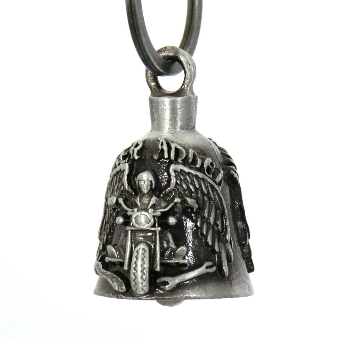 Official Milwaukee Leather MLB9024 'Biker Angel' Motorcycle Good Luck Bell Key Chain Accessory for Bikers Versatile