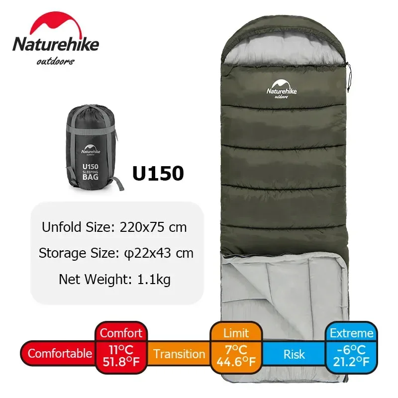 Prestigious Ultralight Waterproof Cotton Quilt Envelope Sleeping Bag – Portable 3-Season Camping Bag Crafted