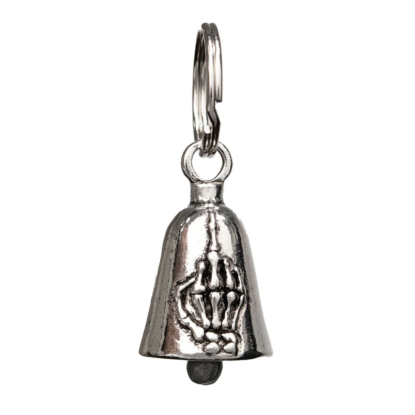 Luxury Milwaukee Leather MLB9015 'Middle Finger' Motorcycle Good Luck Bell Key Chain Accessory for Bikers Sustainable