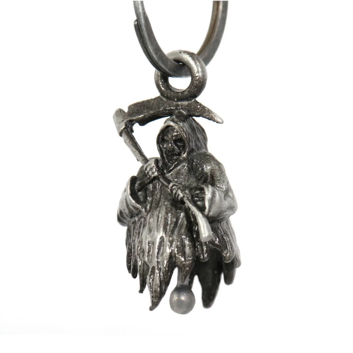 Effective Milwaukee Leather MLB9050 'Grim Reaper' Motorcycle Good Luck Bell Key Chain Accessory for Bikers Proven