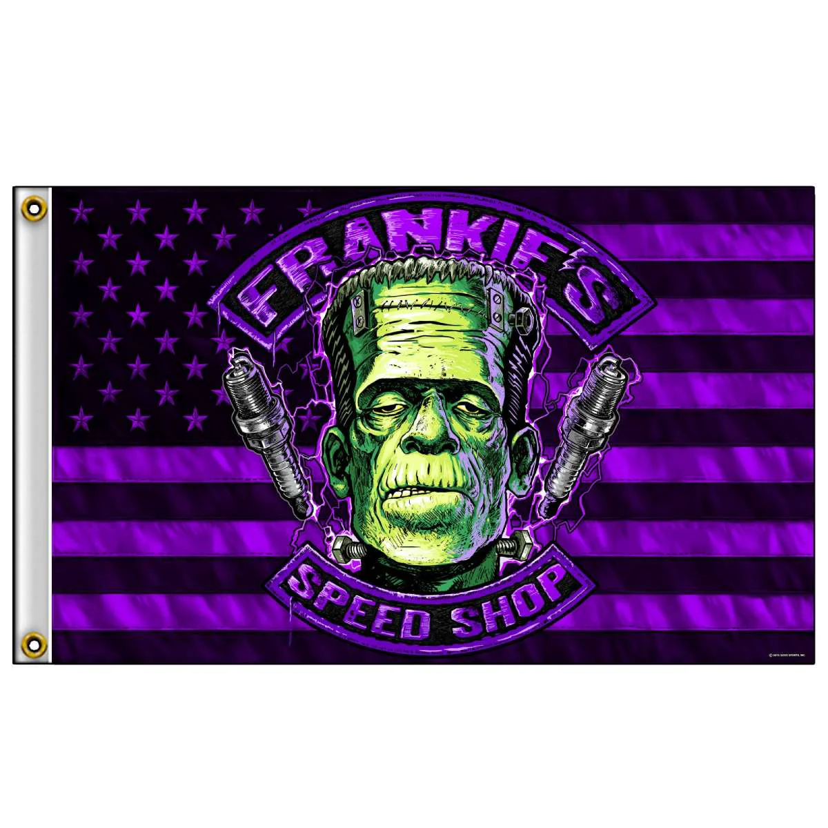 Sophisticated Hot Leathers HWH1080 Frankie's Speed Shop Flag Quality