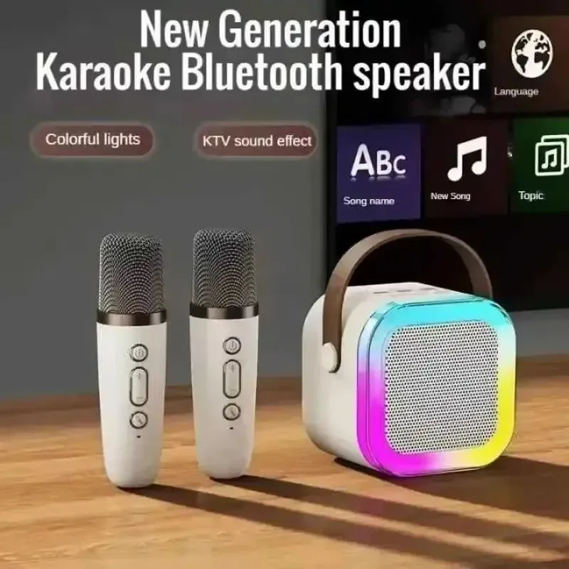 Refined K12 Portable Bluetooth Machine - PA Speaker System with Dual Wireless Microphones Secure