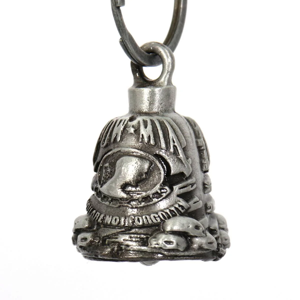 Crafted Milwaukee Leather MLB9049 'POW-MIA' Motorcycle Good Luck Bell Key Chain Accessory for Bikers Powerful