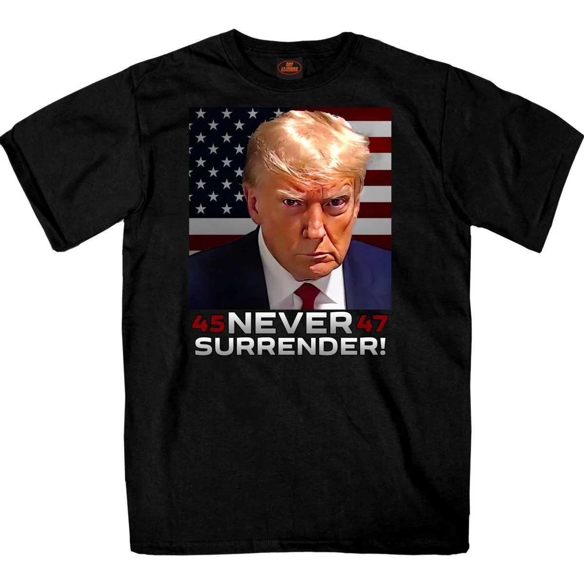 Next-Generation Hot Leathers GMS155 Black Surrender Trump T-Shirt Premium