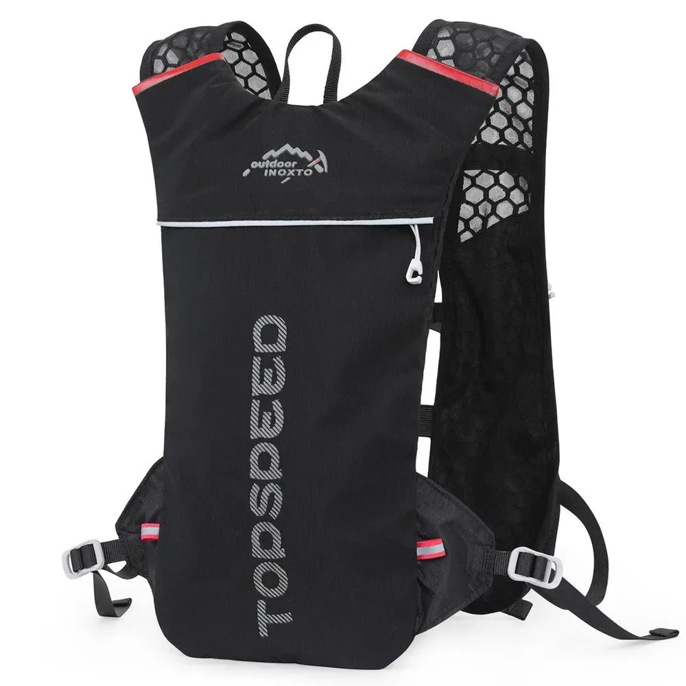 Exclusive INOXTO Trail Running Ultra-light 5L Backpack Hydration Vest for Marathon Cycling with 1.5L 2L Water Bags Prestigious